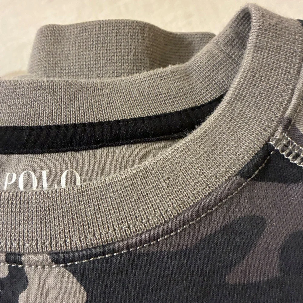 Polo Ralph Lauren Kids Size‎ M 10-12 Grey Camouflage Performance Logo Sweatshirt